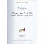Concert a 5 ex Dis für Horn, 2 Violinen, Viola & Basso (um 1750) (Erstdruck) 
