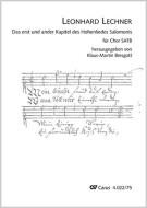 Das erst und ander Kapitel des Hohenliedes Salomonis 