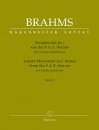 Mouvement de sonate de la sonate F.A.E. en ut mineur op. WoO2 WoO 2 Standard