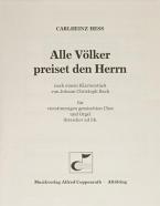 Alle Völker preiset den Herrn 