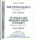 Wir präsentieren und Es wollt ein Mädchen 
