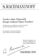 Lieder ohne Opuszahl für Singstimme und Klavier 