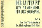 Extrait du livre de tablature de Christophorus Herholder 