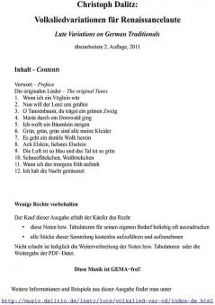 Volksliedvaraitionen von Christoph Dalitz (Download) 