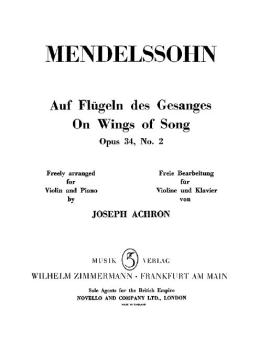 Sur les ailes du chant op. 34/2 