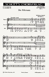 Drei Chorlieder nach Wilhelm Busch Nr. 1 