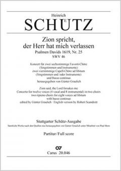 Zion spricht SWV 46 (op. 2 no. 25) Standard