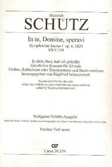 In te, Domine, speravi SWV259 