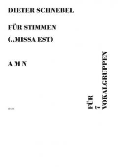 Für Stimmen (... missa est) Download