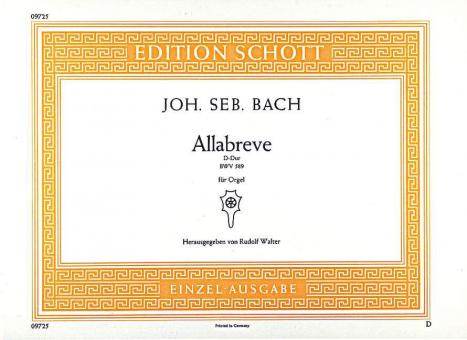 Allabreve D Major BWV 589 Download