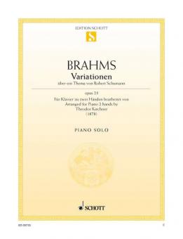 Variations on a Theme by Robert Schumann Op. 23 Download