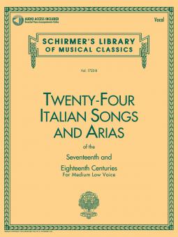 24 Italian Songs and Arias for Medium Low Voice 