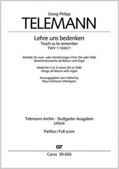 Lehre uns bedenken TVWV1:1043 