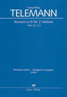 Concerto en ré majeur pour 2 violons 