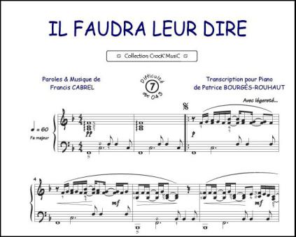 Il faudra leur dire 