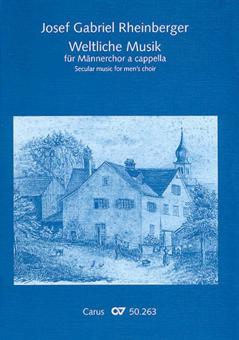 Weltliche Musik für Männerchor a cappella 