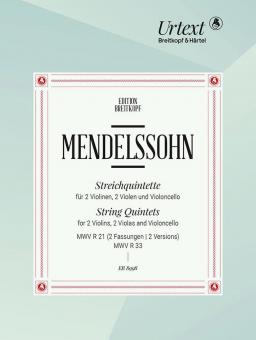 String Quintets MWV R 21, MWV R 33 
