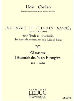 380 Basses et Chants Donnés Vol. 10a 