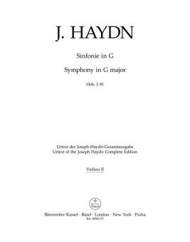 Symphonie en sol majeur Hob. I:81 