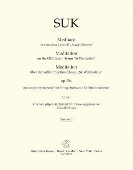 Méditation basée sur le vieux choral tchèque "St. Wenzeslaus" op. 35a 