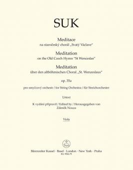 Méditation basée sur le vieux choral tchèque "St. Wenzeslaus" op. 35a 