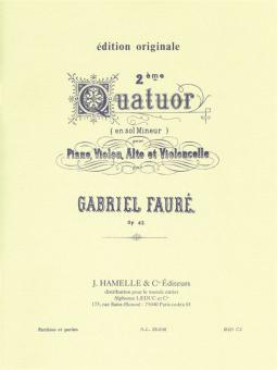 Quatuor No. 2 Op. 45 Sol Mineur 