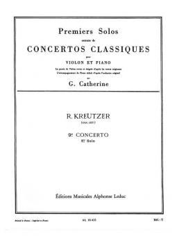 Premiers Solos Concertos - Classiques Nr. 9 