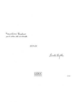 Quatuor a Cordes No. 9 Op. 57 