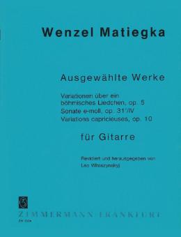 Variations sur une chansonnette bohémienne, Sonate en mi mineur, Variations caprici op. 5 / op. 31 / op. 10 
