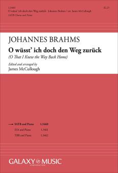 O wüsst' ich doch den Weg zurück 