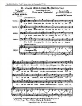 In Death's Strong Grasp the Savior Lay, BWV 4 