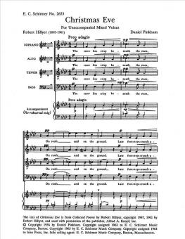Four Poems for Music No. 1 