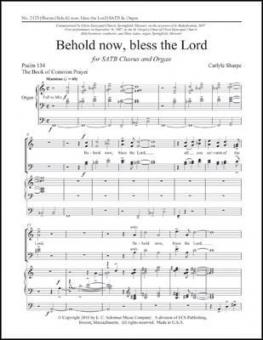 Behold Now, Bless the Lord 