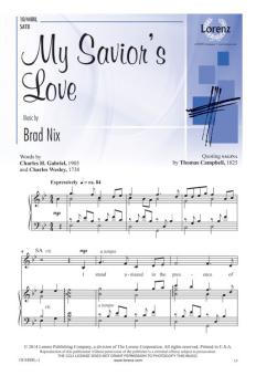 My Savior's Love 