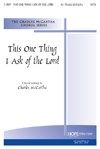 This One Thing I Ask of the Lord 