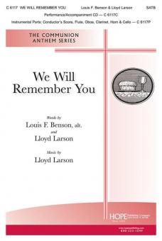 We Will Remember You 