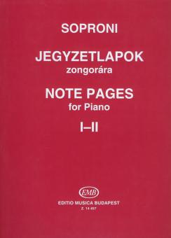 Note Pages for piano I-ii 