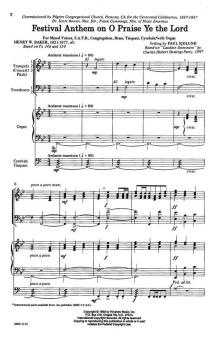 Festival Anthem On O Praise Ye The Lord 
