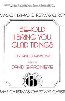 Behold, I Bring You Glad Tidings 