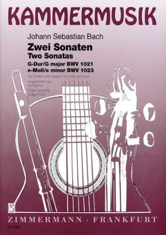Sonates en sol majeur et mi mineur BWV 1021 und BWV 1023 