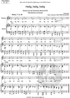 Zum Sanctus (Heilig, heilig) tief 