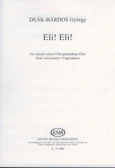 Eli! Eli! Matthaeus 27.46. 