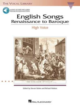 English Songs: Renaissance To Baroque 
