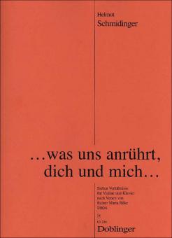 ...was uns anrührt, dich und mich... 