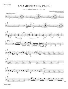 An American in Paris pour orchestre (version originale) (parties) 