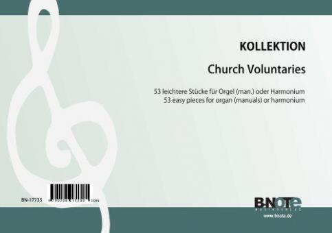 Church Voluntaries - 53 pièces faciles pour orgue ou harmonium 