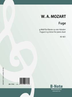 Fugue en g mineuer pour piano à quatre mains KV 401 