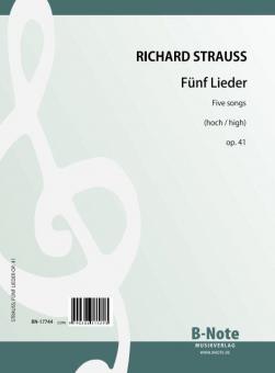Cinq chansons op.41 (voix elevée) 