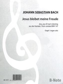 Jésus que ma joie demeure' de la cantate BWV 147 pour orgue seul 