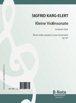 Sonate brève pour violon et piano en mouvement op.67 